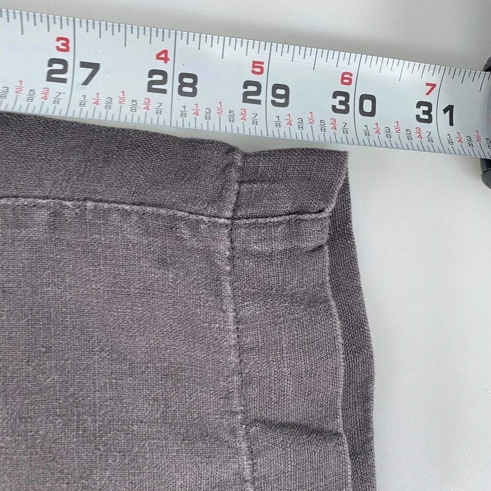 Onia Womens 100% Linen Drawstring Pants XL Brown Beach Vacation Travel Elastic - Picture 13 of 14